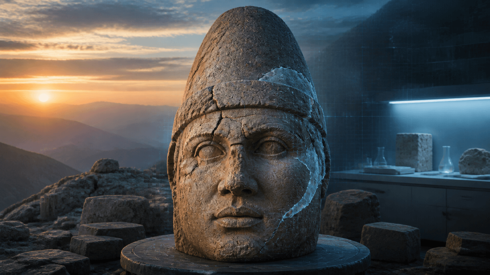 Nemrut'un taş yüzlerine beş yıllık koruma: Görünüş değişmeden çatlaklar güçlendirilecek